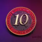 Metal CSGO 10 Year Veteran Coin Badge Counter Strike Global Offensive Souvenir