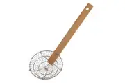 Wire Skimmer Appetito Stainless Steel Soup Turner Wood Handle Kitchen Utens