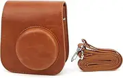 Vintage Camera Bag, Brown PU Camera Sling Bag, for Fujifilm Instax Mini 11/9/8 Camera