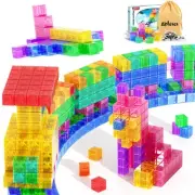 45PCS Magnetic Blocks - Transparent Magnetic Cubes, Toddler Boy Toys, Magneti...
