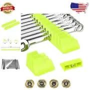 Professional Quality Magnetic Wrench Organizer for 40 Tools - Hi-Viz Design