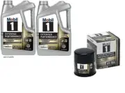 Mobil1 M1-108A Engine Oil Filter & 10 Quarts Mobil1 E/P 5W30 Full Syn. Motor Oil (for: Smart)