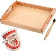 UPKOCH 1Set Wooden Brushing for Educational Plaything to Promote Habits and Parent Interaction for Early Learning and Hands Skills Development