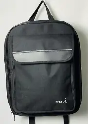 MI laptop backpack 14”x11”x3” Black Canvas NEW