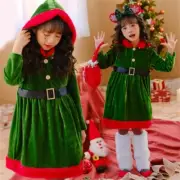 Santa Suit Christmas Santa Clauses Costume for Girls Kids Santa Outfits Dress