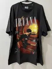 Nirvana Band Single Stitch T Shirt Mens XL Black