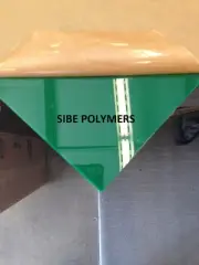 Acrylic Plexiglass Plastic Sheet- 1/8" (3mm) thick- Green Translucent- 12" x 12"