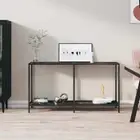 Modern Tempered Glass Console Table Hallway Entry Dressing Shelf Display Desk