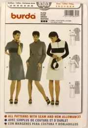 Burda 8303 Misses Dress 8-10-12-14-16-18-20 Sewing Pattern in 3 Styles OOP