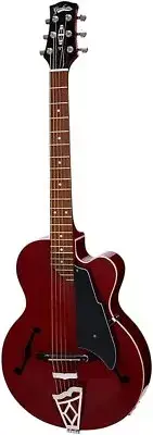 VOX GIULIETTA VGA-3PS-TR Trans Red Archtop Acoustic Guitar with Gig Bag