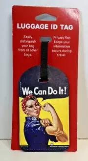 ROSIE THE RIVETER "We Can Do It!" Luggage Tag w/clip Attachment