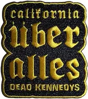 [Rock Off officially licensed products] Dead Kennedys California Uber Alles Yellow Woven Patch One Size