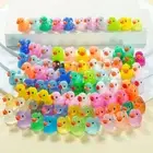 50/100X Mini Tiny Ducks Set Luminous Resin Ducks Christmas Birthday Party Decor
