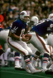 Joe Ferguson Buffalo Bills drops back to pass v the Miami Dolphin- 1974 Photo