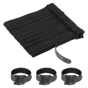 100Pcs 6 Inch Reusable Cable Ties Fastening Hook and Loop Straps Black