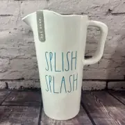 Rae Dunn SPLISH SPLASH Melamine Orange Juice Water Lemonade Pitcher Blue LL NEW