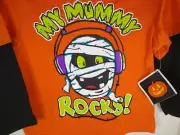 My Mummy Rocks Infants 12 month Glow in Dark Tee Shirt New Unisex Costume