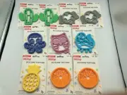 Nuby Mini Silicone Teether Set, Fruit, Animals, Massaging Bristles, Set of 10