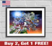 Transformers G1 Box Battle Artwork Poster 18" x 24" Print 80s Retro Wall Art 3