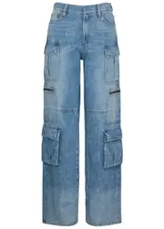 Alice + Olivia Cay Wide-leg Cargo Jeans - Denim - W29 W29