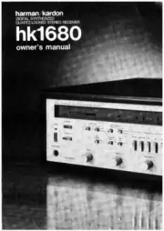Harman Kardon HK1680 Receiver Owners Manual