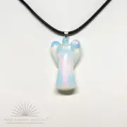 PETITE Opalite Angel Pendant [ 3.0cm 1.2inch Crystal ] Casa Brazil