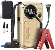 TEDFLOP 4000A Portable Jump Starter with Air Compressor 150PSI,20000mah Car Battery Jump Starter for All Gas/10L Diesel,12V Car Jumper Starter Power Bank Charger with Display, Emergency Light