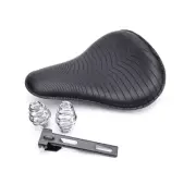 Black Motorcycle Spring Solo Seat For Harley Heritage Softail Springer Bobber