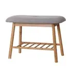 NNEDSZ Shoe Rack Seat Bench Chair Shelf Organisers Bamboo Grey