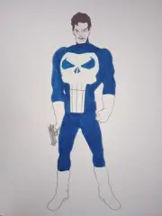 The Punisher 11x14 ORIGINAL COLOR ILLUSTRATION By Luke Kororolowicz