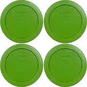 [Pyrex] 2 Cup Round Storage Cover #7200-PC for Glass Bowls (4, Green)