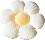 WYIKE Flower-Shaped Cute Pillow, Flower Cushion, Reading Pillow and Leisure and Comfortable Pillow, Car Cushion (Beige/Yellow, 60cm*60cm)