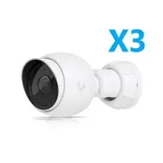 Bullet 3-Pack, Next-gen Indoor/Outdoor 2K HD PoE Camera, Polycarbonate Housing, Partial Outdoor Capable