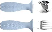 Baby Cutlery Set,Baby Silverware Toddler Spoon and Fork | Cutlery with Easy-Grip Handles, Stainless Steel Children Safe Silverware for Kids Led Weaning Ages
