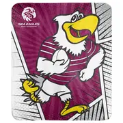 Manly Warringah Sea Eagles NRL Coral Fleece Mascot Design Rug Blanket