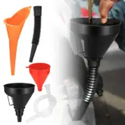 Fuel Funnels Set Plastic Long Neck Oil Funnels with Detachable Filter CW