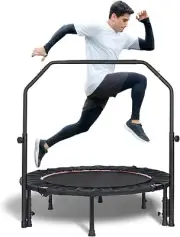 40''/48''Foldable Mini Trampoline Rebounder Fitness Trampolines with Adjustable