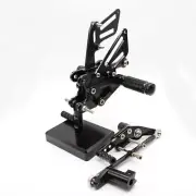 FXCNC CNC Adjustable Rearsets Foot Pegs For CBR1000RR 2008 2009 2010-2016 Black