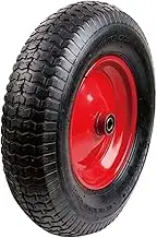 Leona Co Puncture Solid 4.80/4.00-8" Wheelbarrow Tire, 16" Pneumatic Tyre Wheel, for Garden Wagon Gorilla Cart Trolley Dolly Lawn Mover Go Kart Replacement