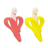 在飛比找樂天市場購物網優惠-美國Baby Banana 心型香蕉牙刷|固齒器(兩色可選)