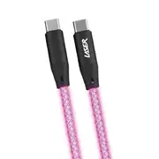Laser 1m LED USB-C 60W Braided Cable (Rainbow)