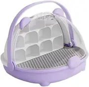 Silkworm Breeding Box Transparent Observation Cabin Easy to Observe Portable Silkworm Breeding Container, Purple