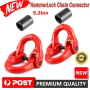 2 Pack 1ton~5ton Hammerlock Chain Connector Joiner Chain 4x4 Chain Link Coupler