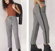 Anthropologie Maeve Bettie Side Stripe Gray Pants Size XL