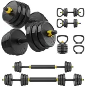 FEIERDUN Adjustable Dumbbells, 48lbs Free Weight Set with 4 Modes, Used as Barbe