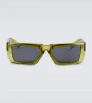 [Prada] Prada Runway rectangular sunglasses One Size green