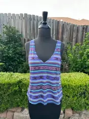 NWT URBAN OUTFITTERS Aztec Tribal Tank Top Sz M Southwest Stripes Free People