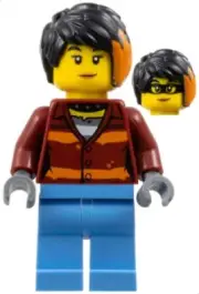 LEGO® Minifig cty1379 - Police Crook, Female - Daisy Kaboom Dark Red Torso
