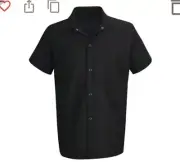 Chef Designer Men's Women's Chef Button Down Black Kitchen Cook Chef Shirt XL