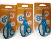FISKARS 6 in. Big Kids Scissors Pointed Tip Ages 8+ Turquoise Purple 3pk